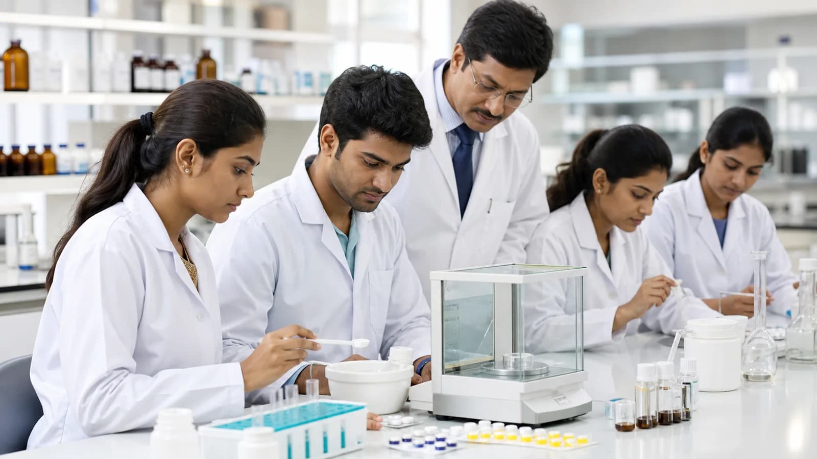Medical trainees practising patient care