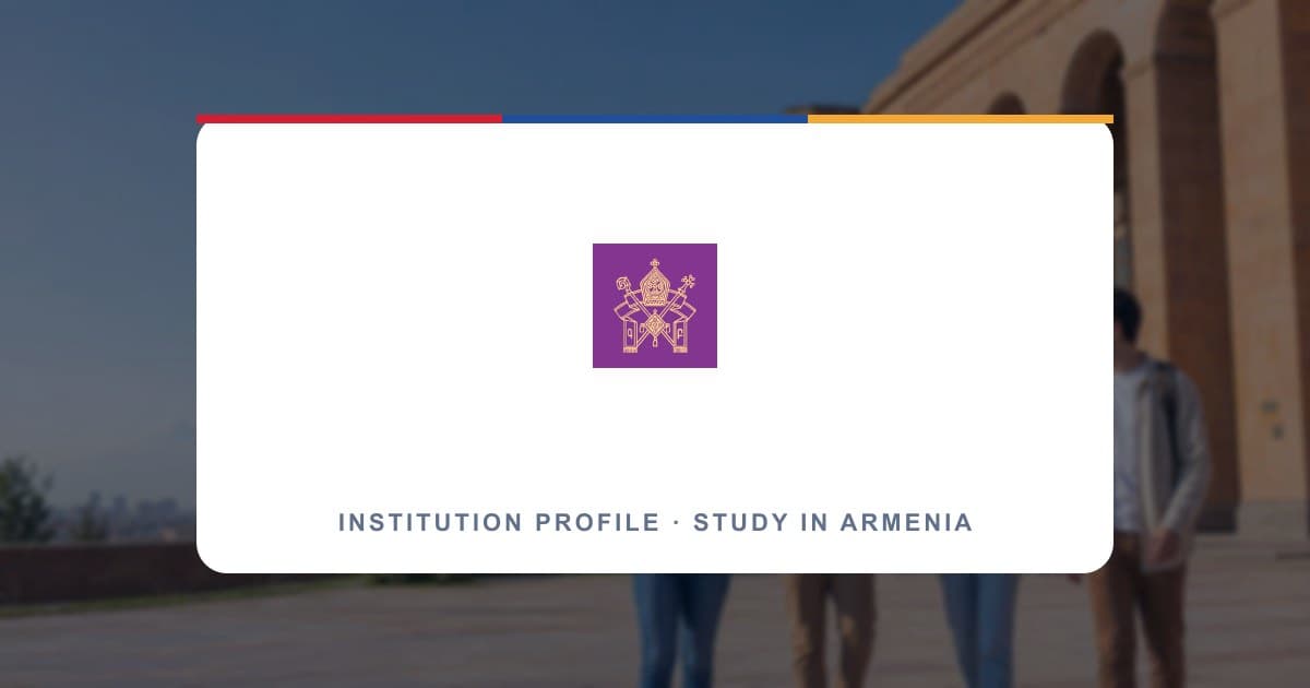 Students at an Armenian theological and humanities institution