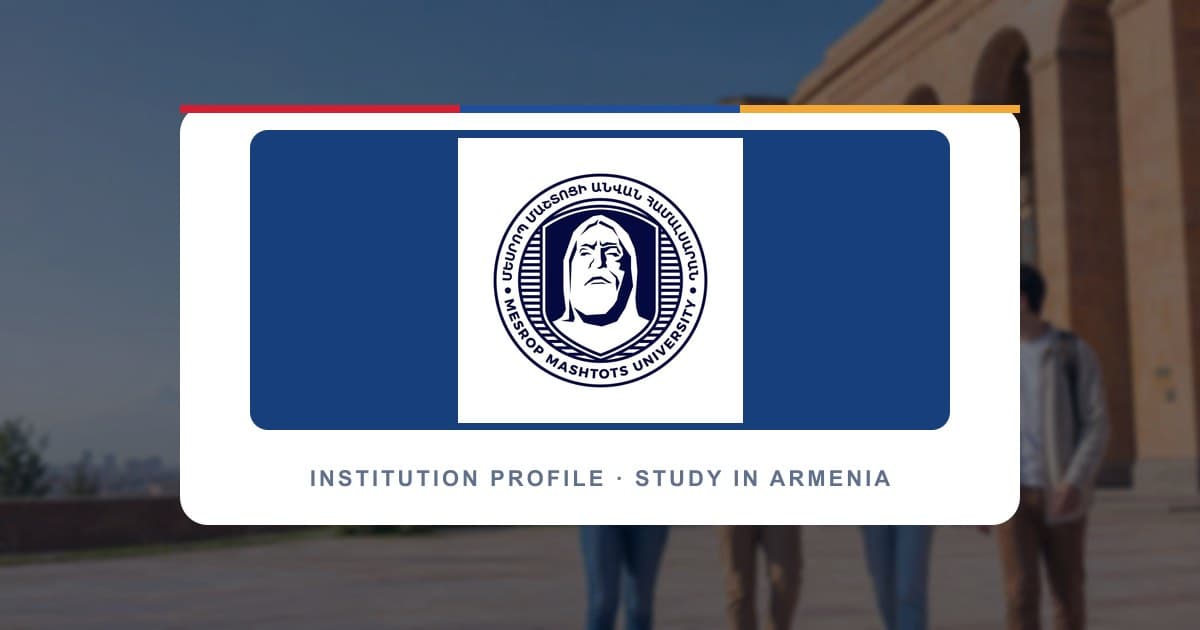 Stepanakert Mesrop Mashtots University institution profile image; official campus photography can be added by the institution