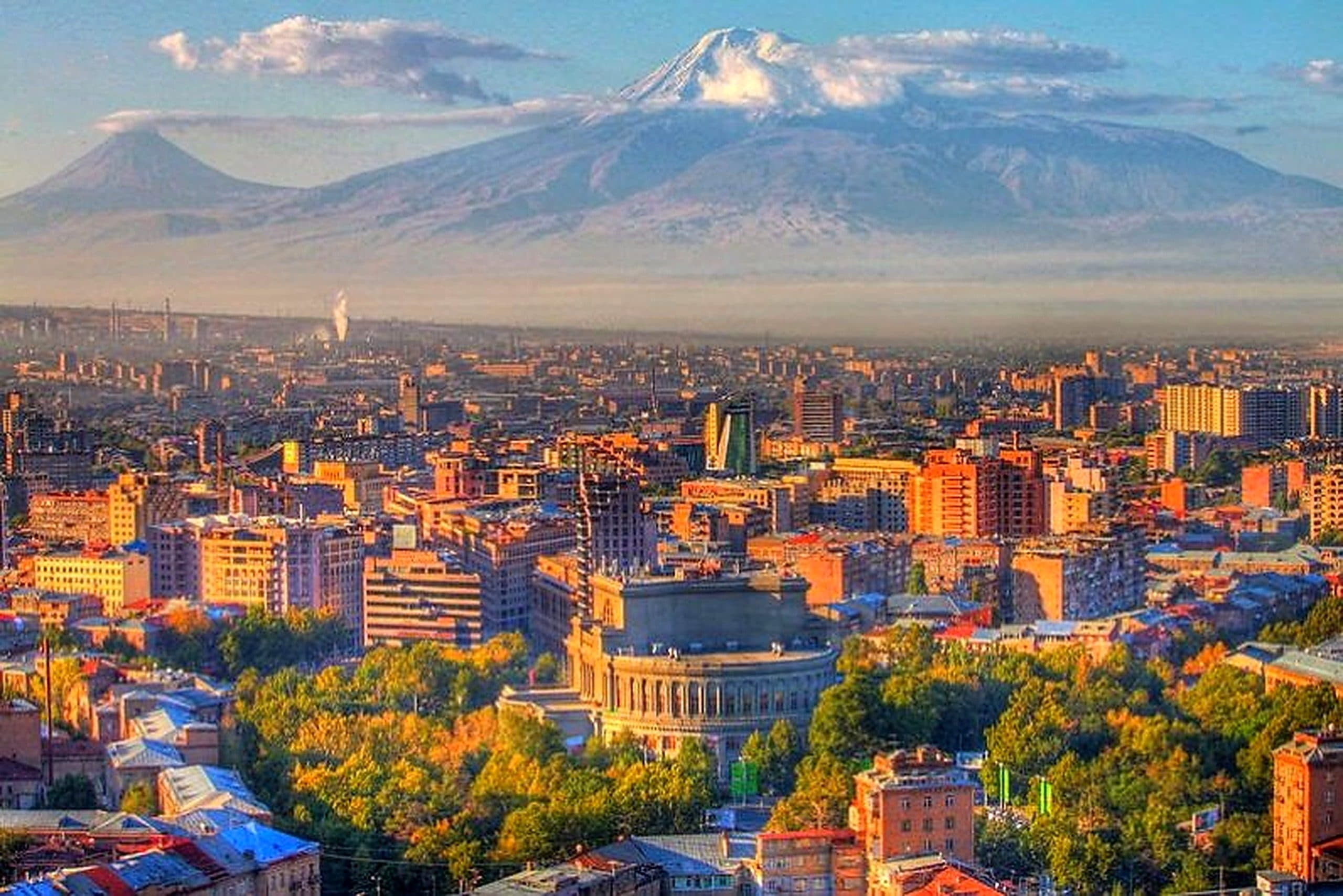 Central Yerevan and Mount Ararat