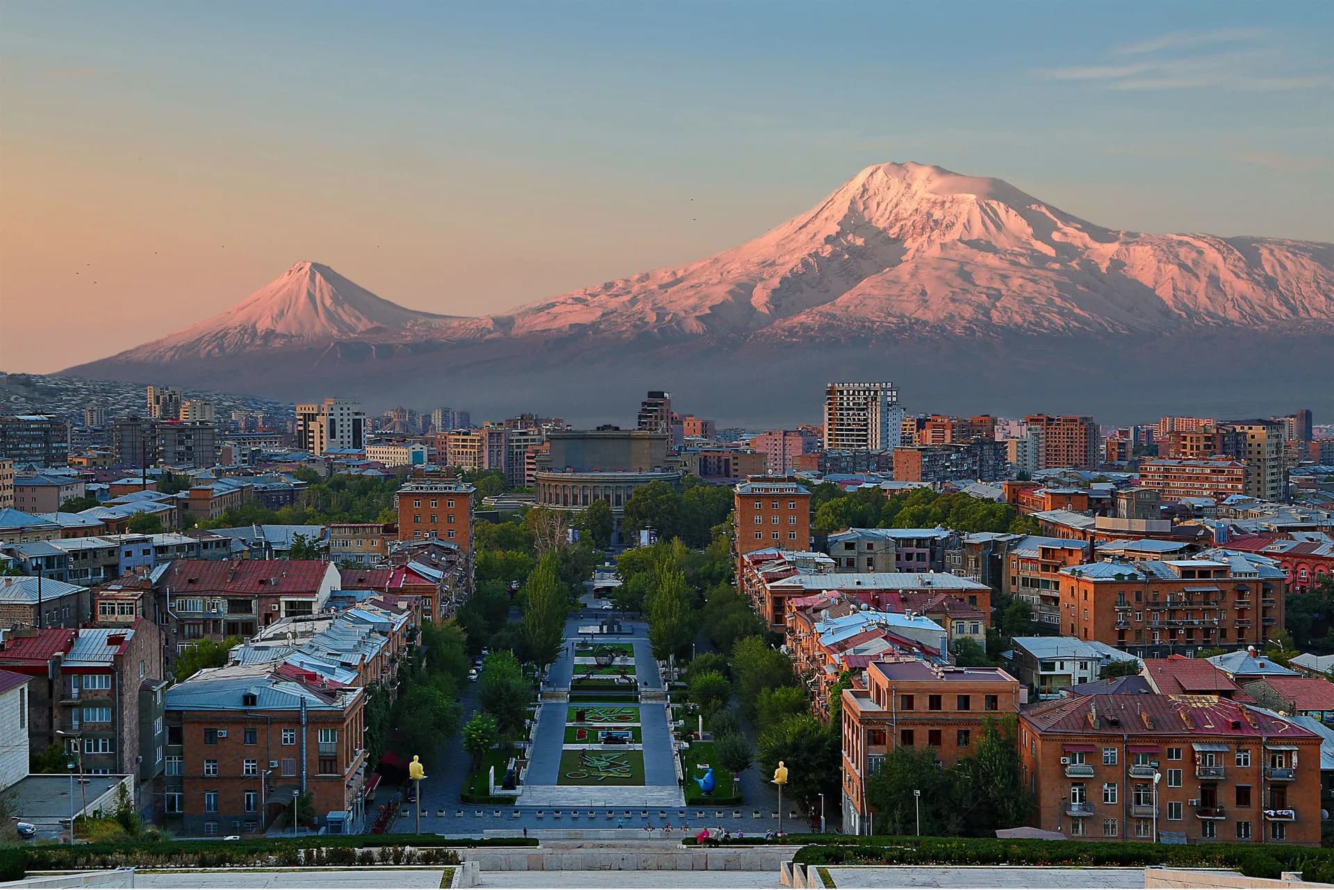 Yerevan skyline with Mount Ararat