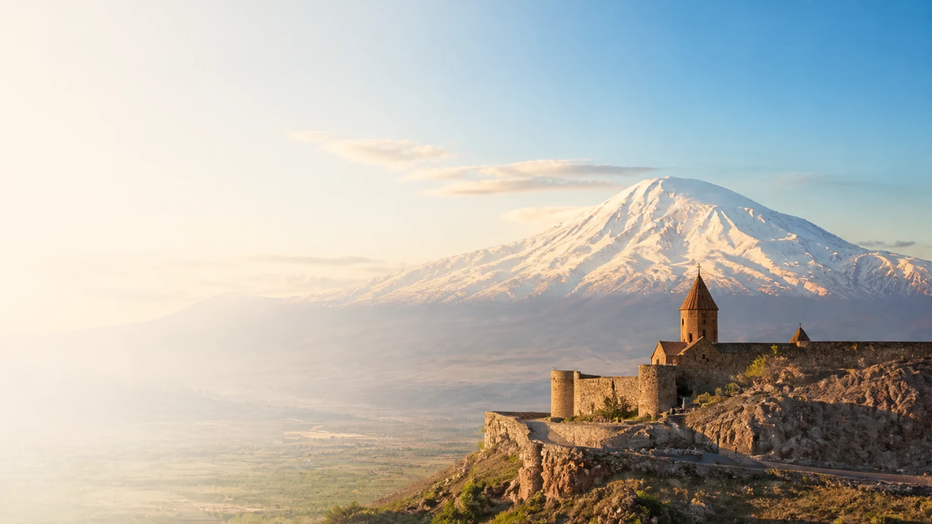 Khor Virap monastery with Mount Ararat in the background